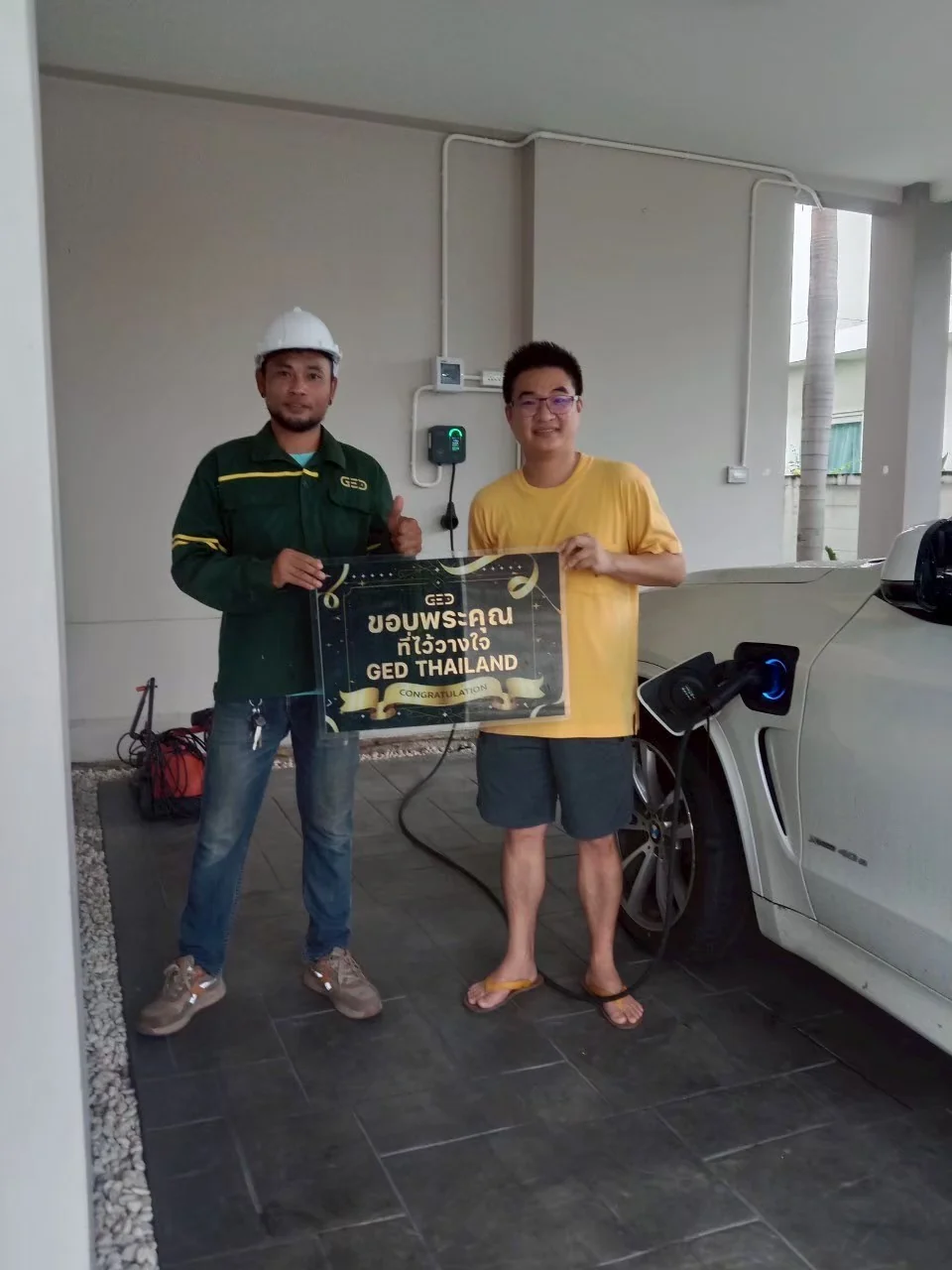 ตัวอย่างงานติดตั้ง 02 Voltino Home Charger โดย GED Thailand