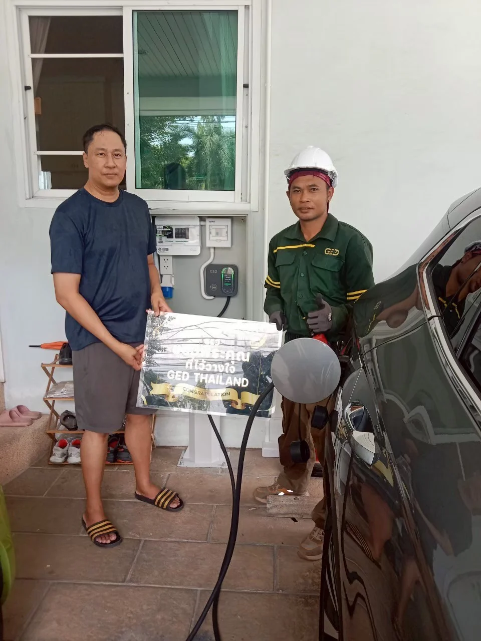 ตัวอย่างงานติดตั้ง 08 Voltino Home Charger โดย GED Thailand