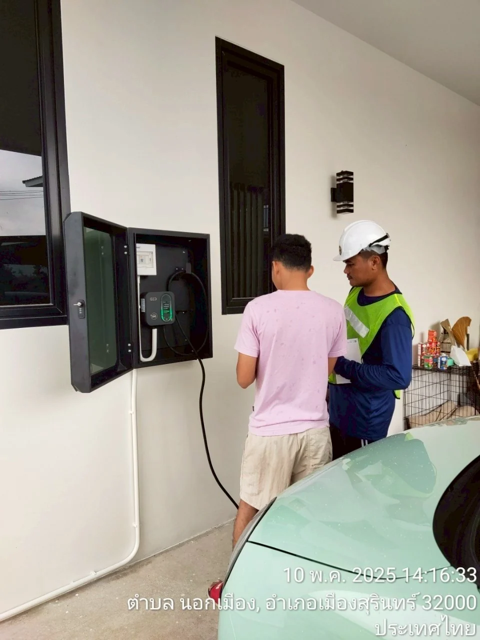 ตัวอย่างงานติดตั้ง 13 Voltino Home Charger โดย GED Thailand