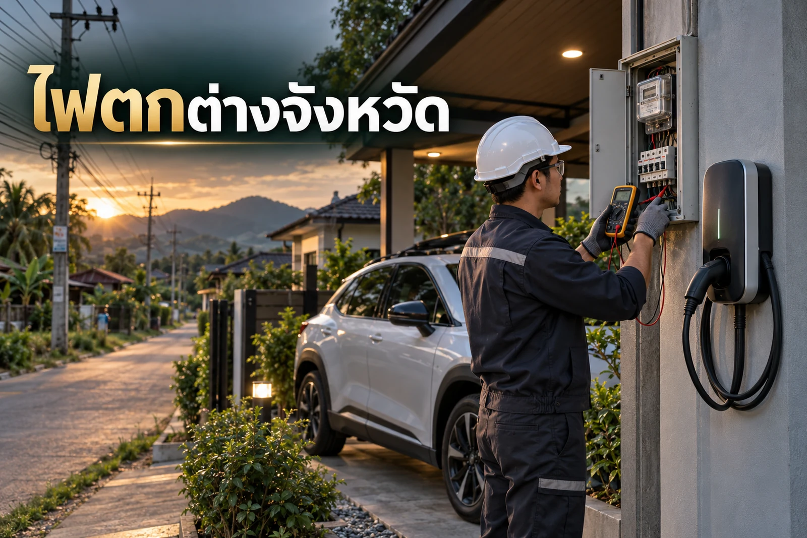 ภาพปกบทความ GED เรื่อง ติด Home Charger บ้านต่างจังหวัดที่ไฟตกบ่อย ต้องเช็กอะไร