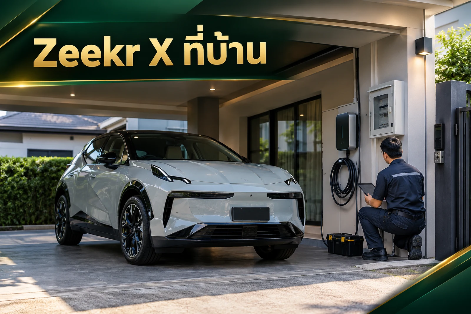 ภาพปกบทความ GED เรื่อง Zeekr X ใช้ Home Charger แบบไหนให้เหมาะกับบ้าน