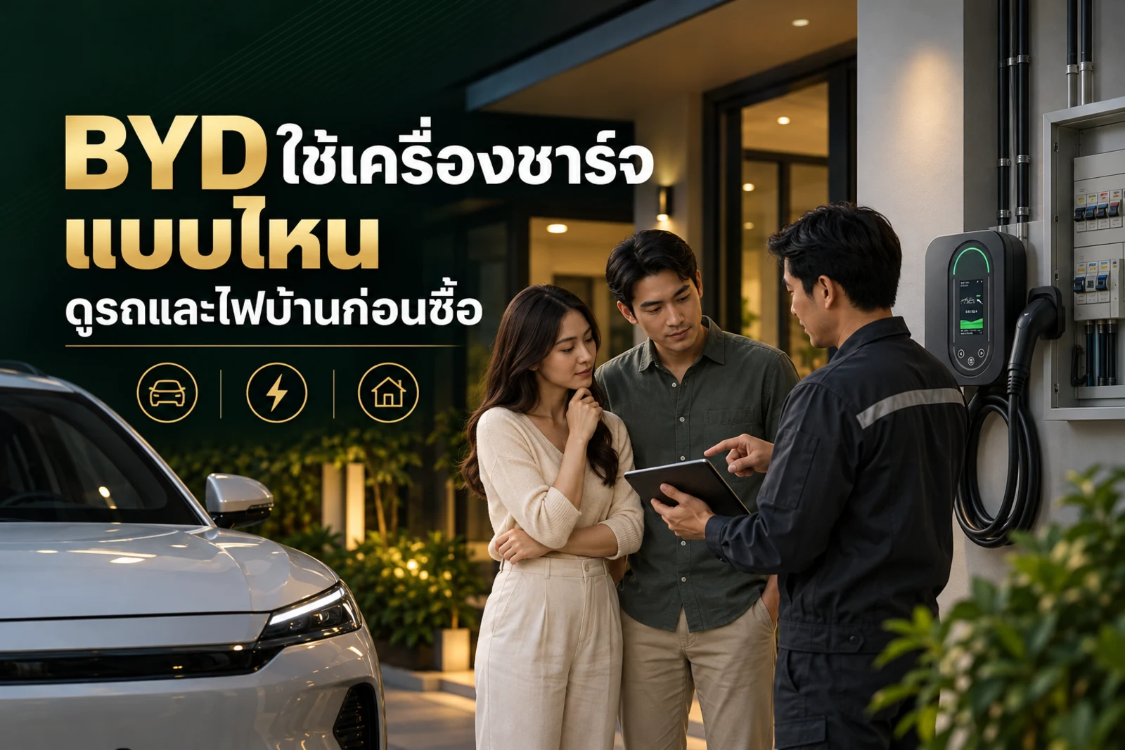 ภาพประกอบบทความ รถ BYD ใช้ Home Charger แบบไหน เลือกอย่างไรให้เหมาะ