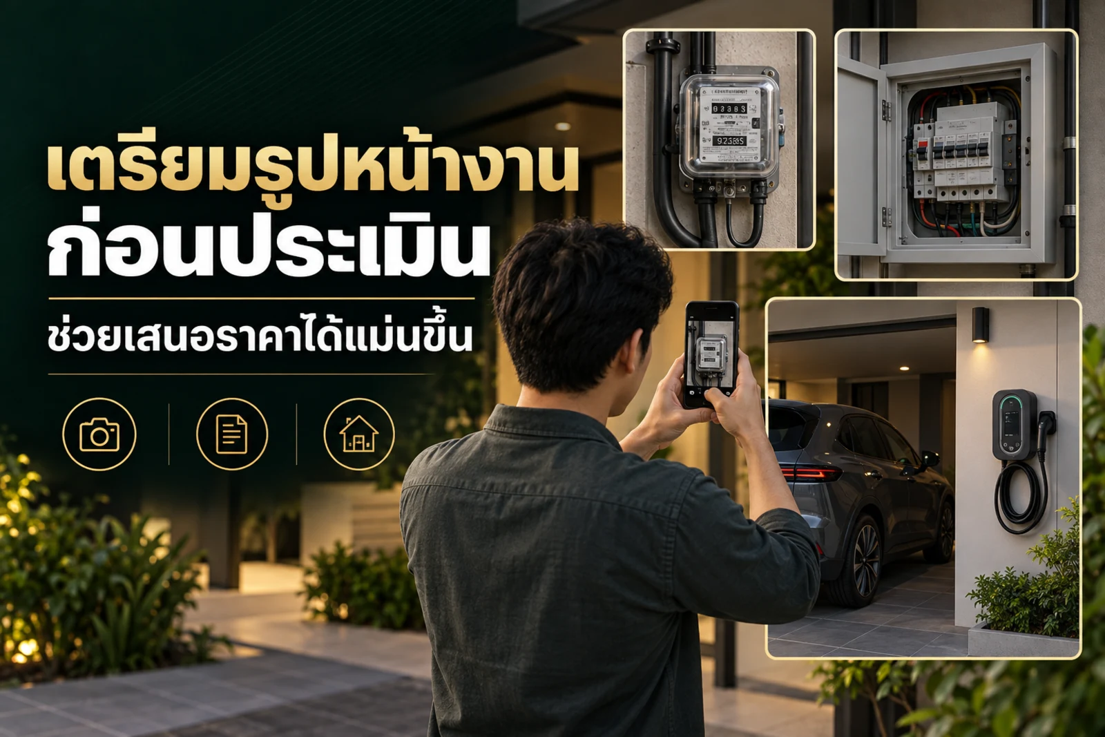 ภาพประกอบบทความ ประเมินติดตั้ง Home Charger ต้องส่งรูปอะไรให้ช่างดู