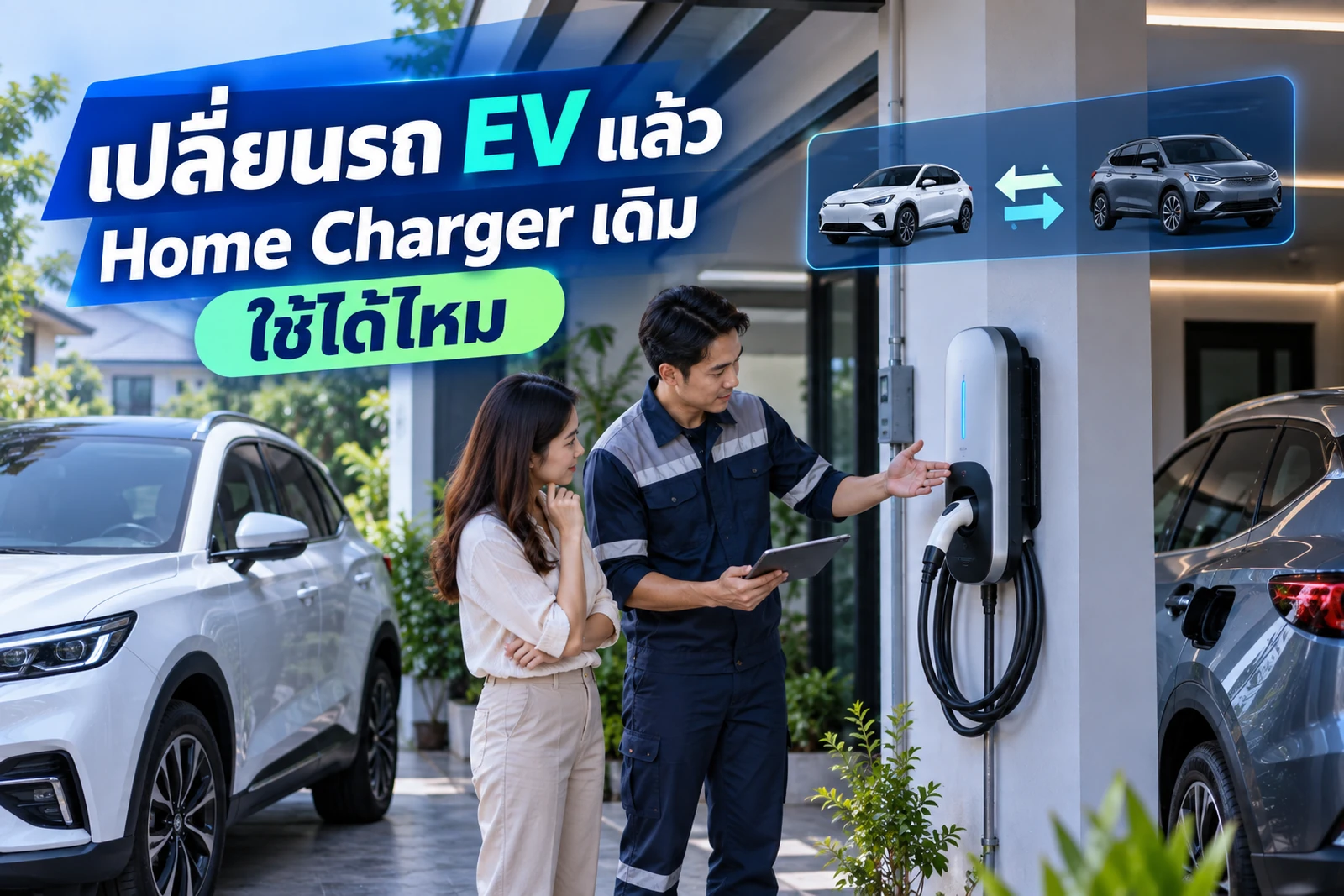 ภาพประกอบบทความ เปลี่ยนรถ EV ในอนาคต Home Charger เดิมยังใช้ได้ไหม