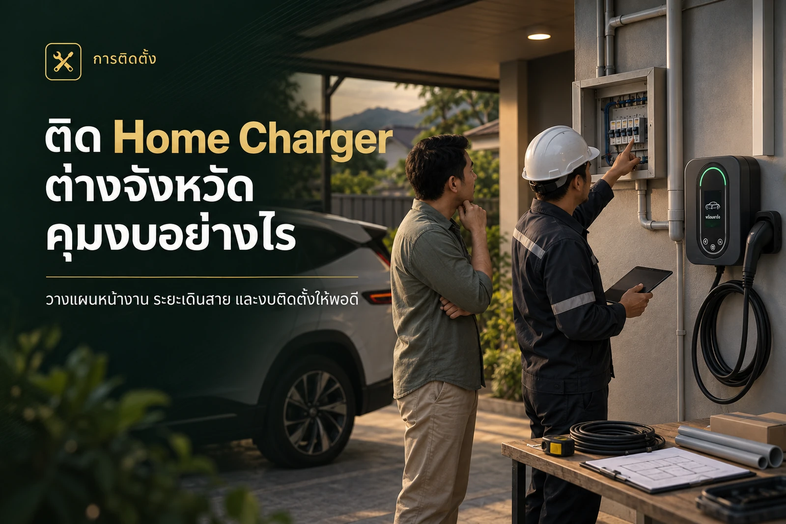 ภาพประกอบบทความ ติด Home Charger ต่างจังหวัด คุมงบอย่างไรไม่ให้บานปลาย