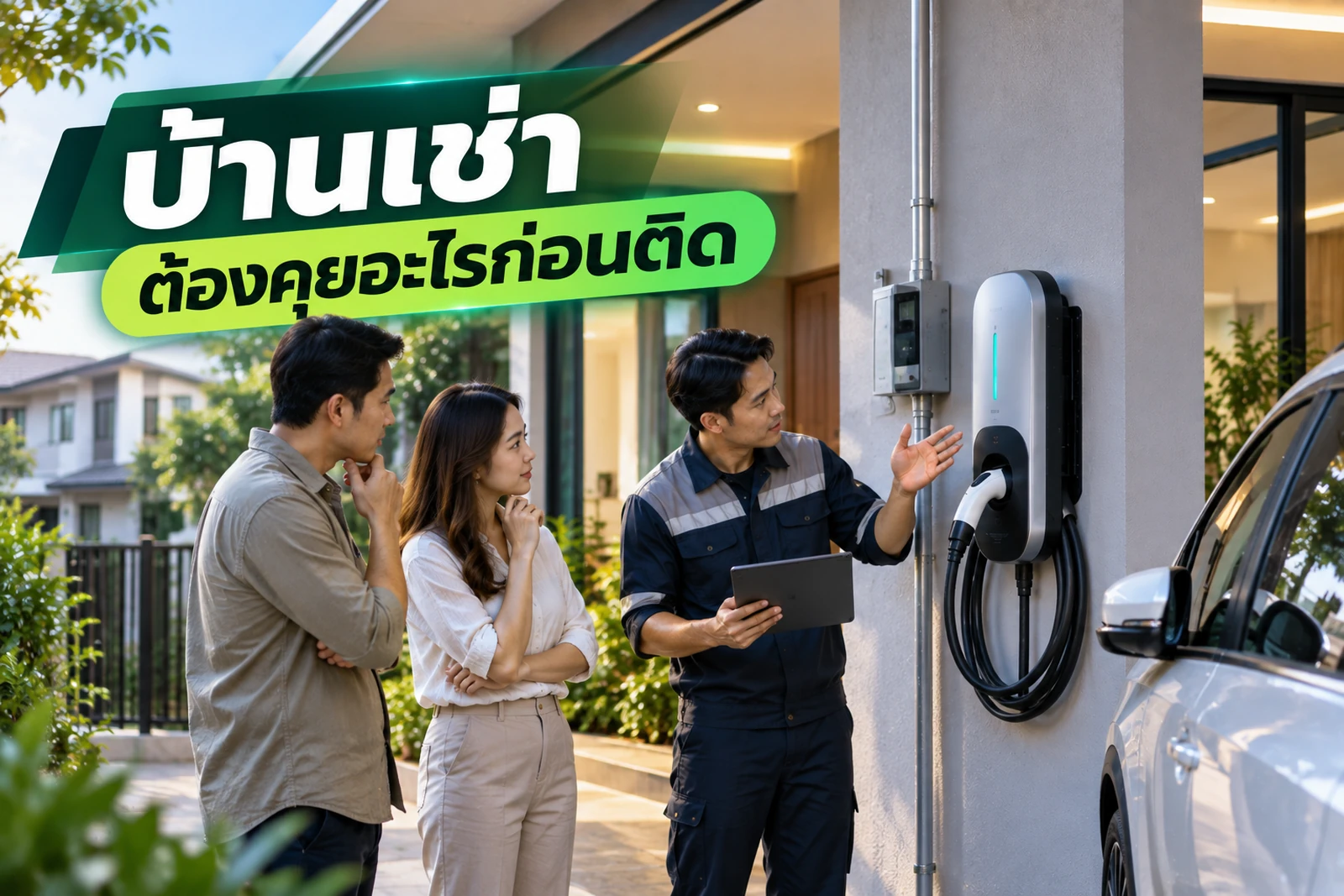 ภาพประกอบบทความ บ้านเช่าติด Home Charger ต้องคุยอะไรกับเจ้าของบ้าน