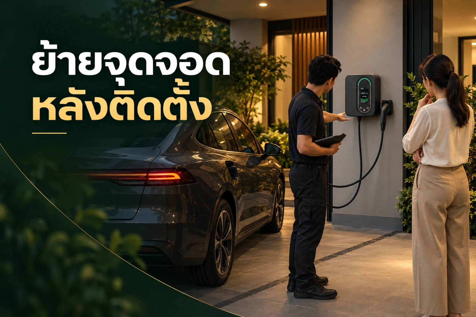 ภาพประกอบบทความ ย้ายจุดจอดรถหลังติด Home Charger ต้องแก้อะไรบ้าง