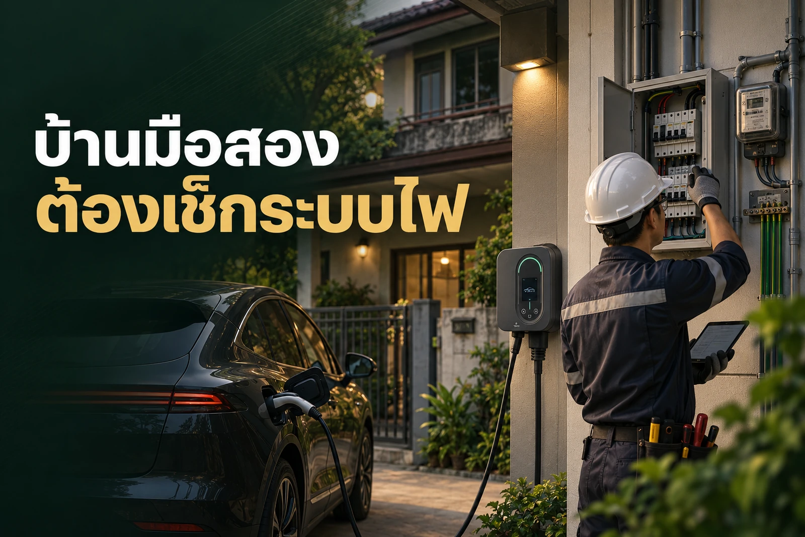 ภาพประกอบบทความ บ้านมือสองติด Home Charger ต้องตรวจระบบไฟอะไร