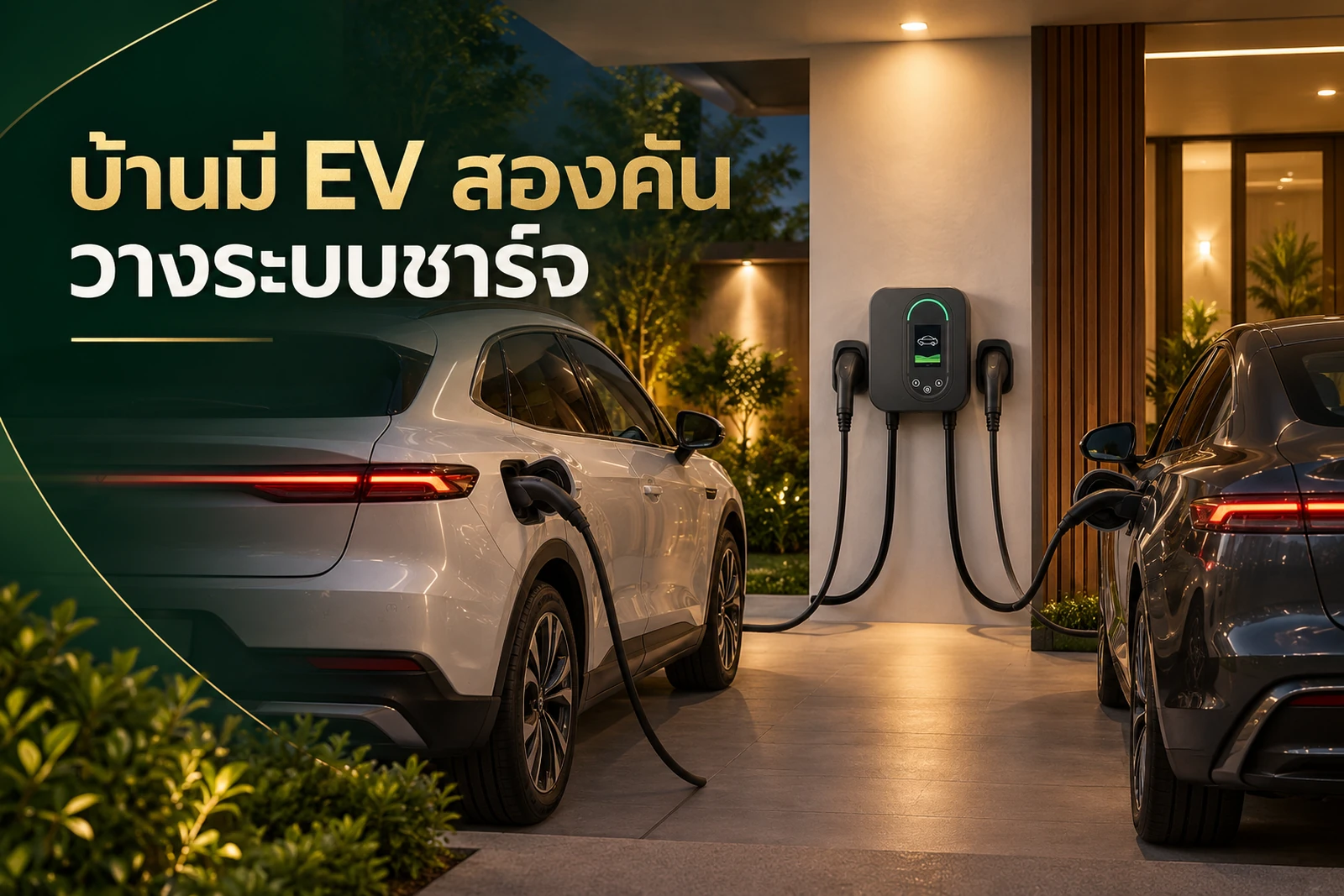 ภาพประกอบบทความ บ้านมีรถ EV สองคัน วางระบบ Home Charger อย่างไร
