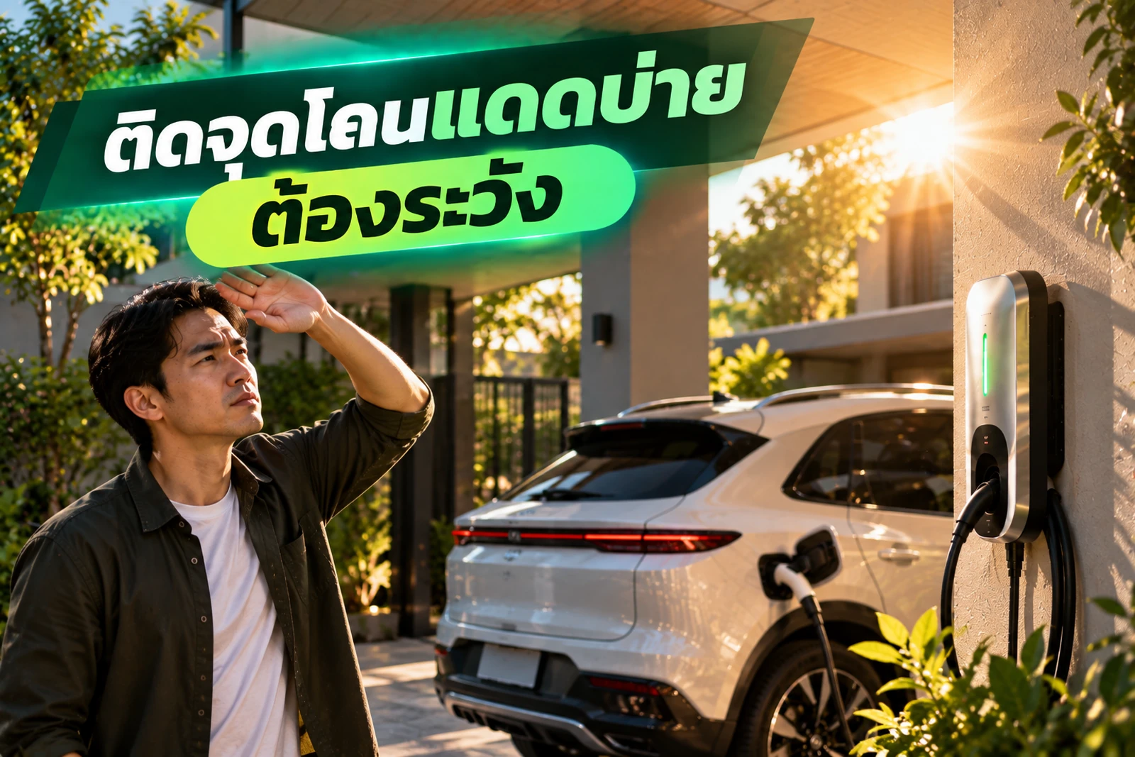 ภาพประกอบบทความ จุดติด Home Charger โดนแดดบ่าย ต้องระวังอะไร