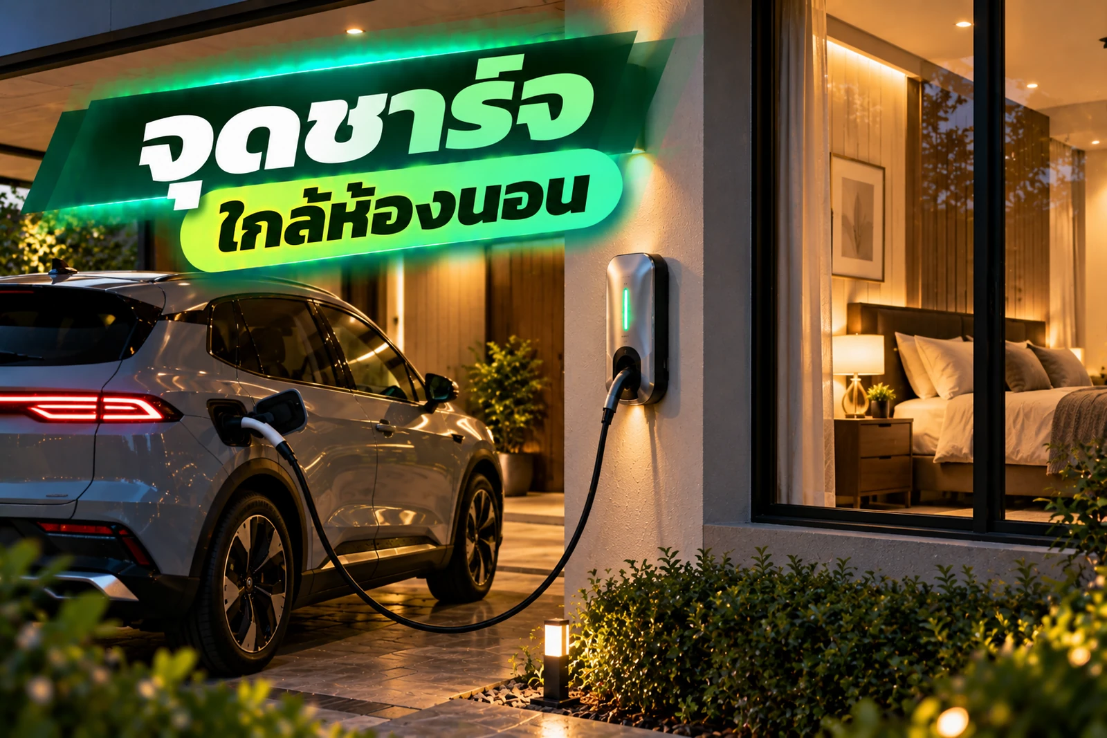 ภาพประกอบบทความ ติด Home Charger ใกล้ห้องนอน ต้องคิดเรื่องอะไรบ้าง