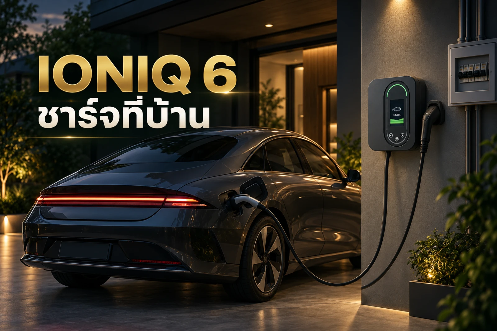 ภาพปกบทความ GED เรื่อง Hyundai IONIQ 6 ใช้ Home Charger แบบไหนให้เหมาะ