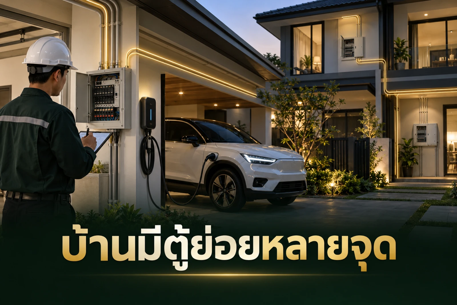 ภาพปกบทความ GED เรื่อง บ้านมีตู้ย่อยหลายจุด เพิ่ม Home Charger ต้องไล่ระบบอย่างไร