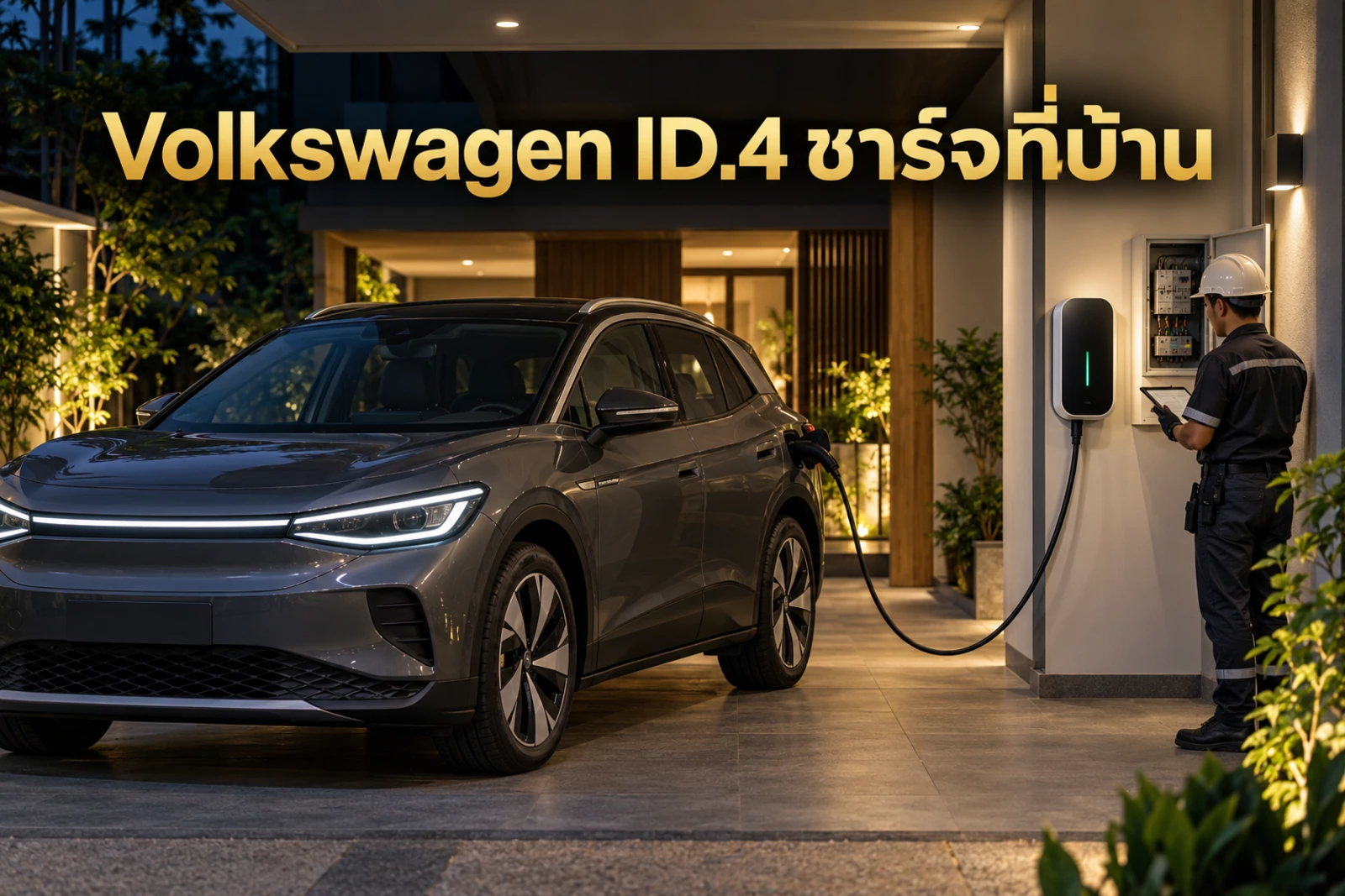 ภาพปกบทความ GED เรื่อง Volkswagen ID.4 ใช้ Home Charger แบบไหนให้เหมาะกับบ้าน
